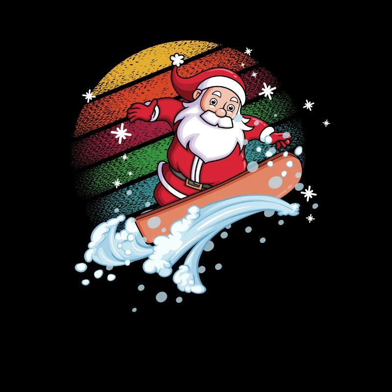 Santa Surfer Regenbogen