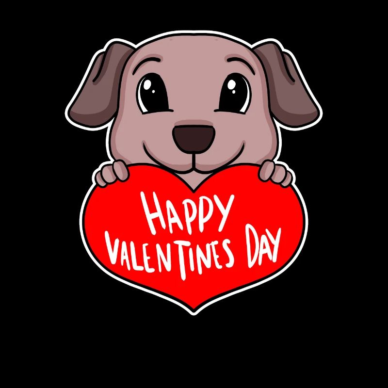 Valentinstag Herz Hund Hundebesitzer