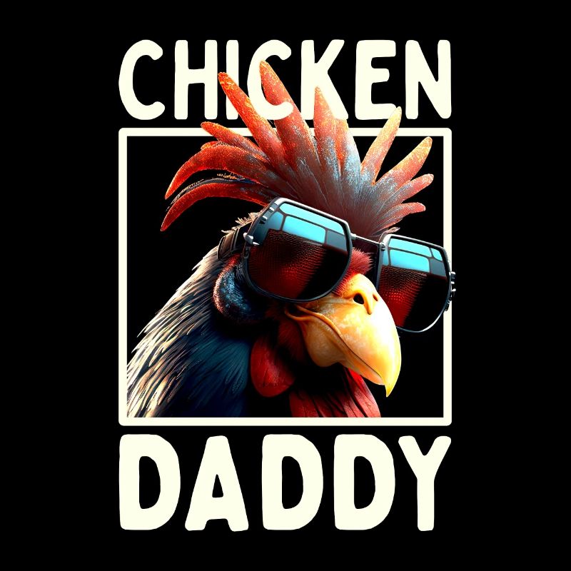 Chicken Daddy Chickens Father's Day Poultry Farmer Rooster