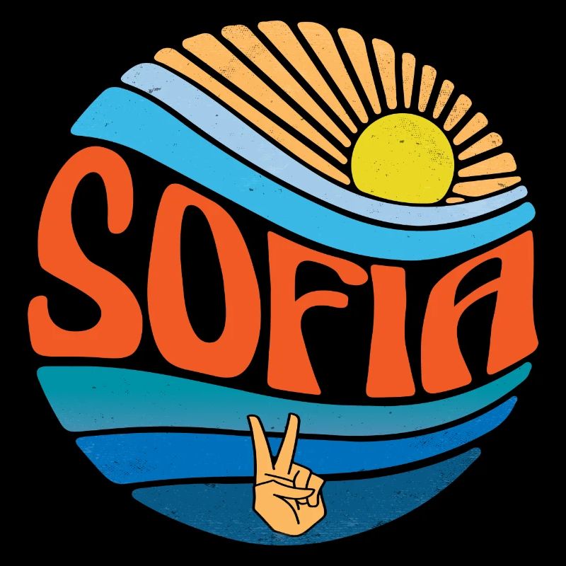 Sofia Hemd Vintage Sunset Sofia Groovy Tie Dye