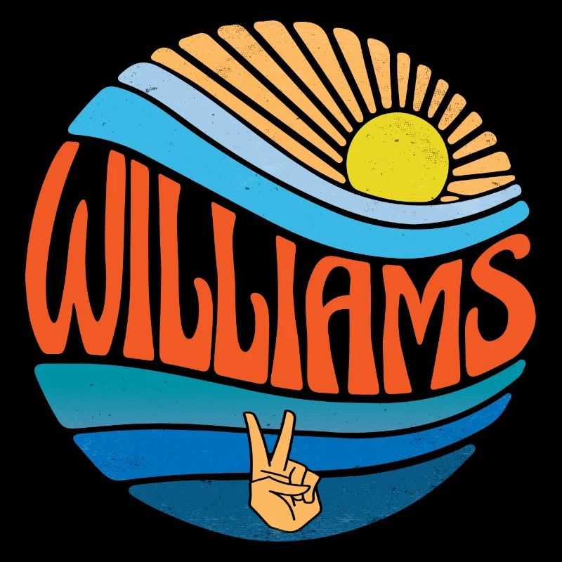 Williams Hemd Vintage Sunset Williams Groovy Krawatte