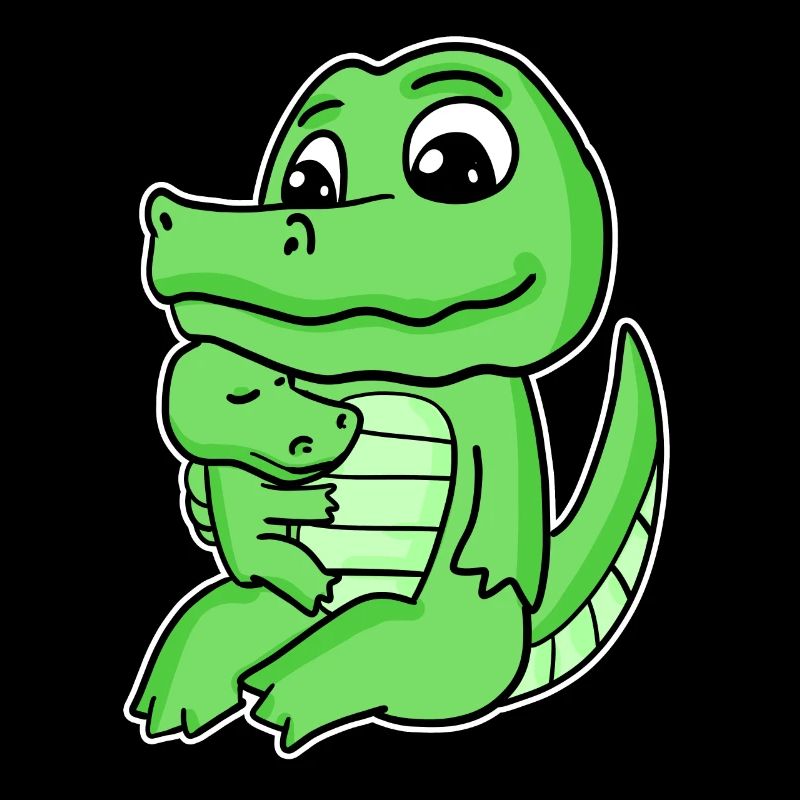 Famille Crocodile - Crocodile avec bébé