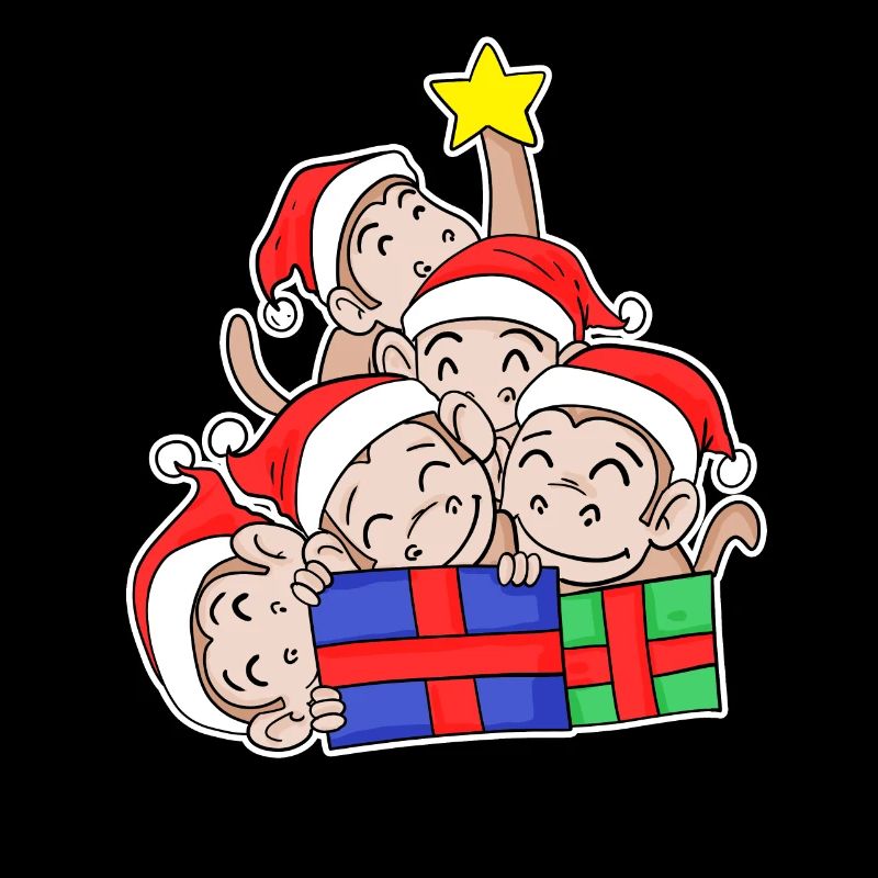 Singe Singe Arbre de Noël Noël