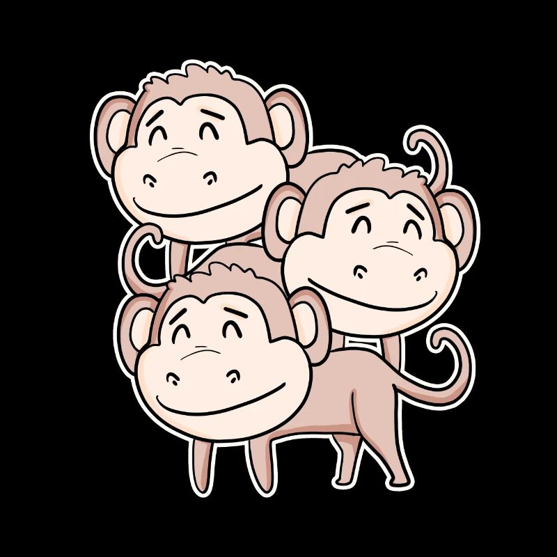Singe mignon - Motif de singe