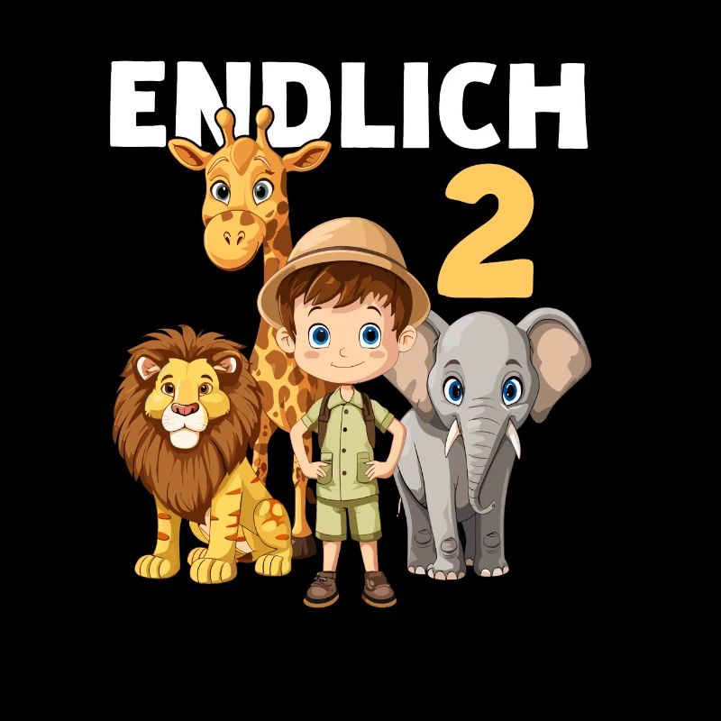 2 Kindergeburtstag Giraffe Elefant Löwe Geburtstag