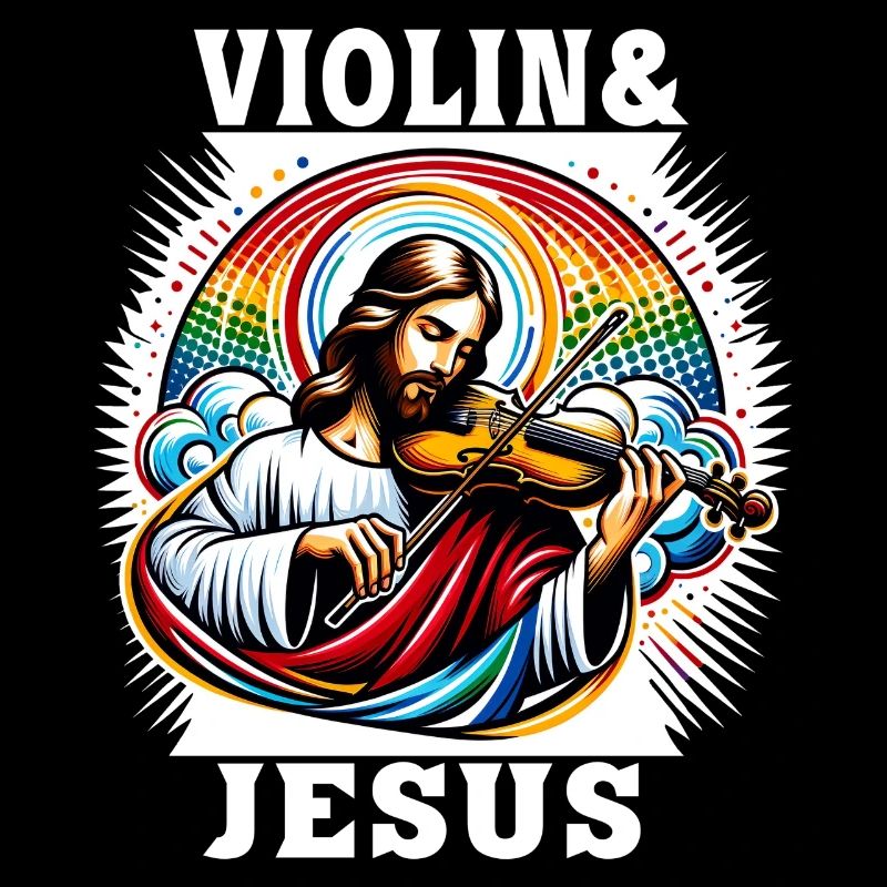 Conception musicale pour violon et Jésus Christ
