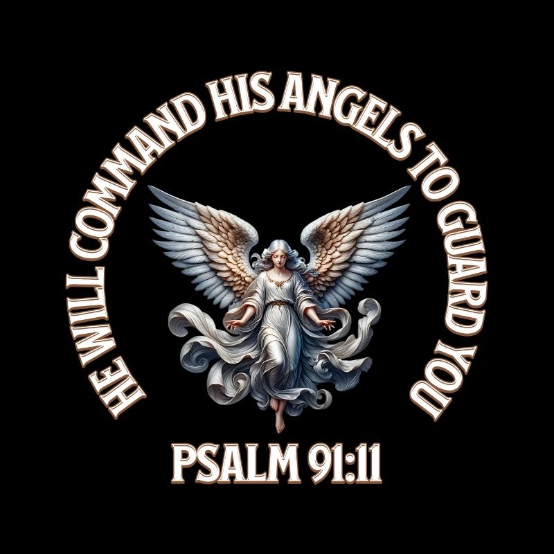 Ange Céleste Psaume 91:11 Design