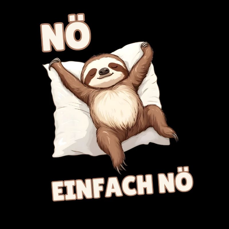 Faultier Nö Einfach Nö Lustiger Faulenzer Spruch