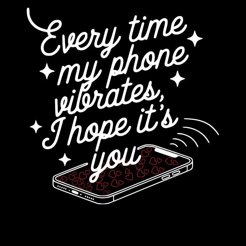 Simple Vibes - Conception de texte de téléphone propre avec des cœurs