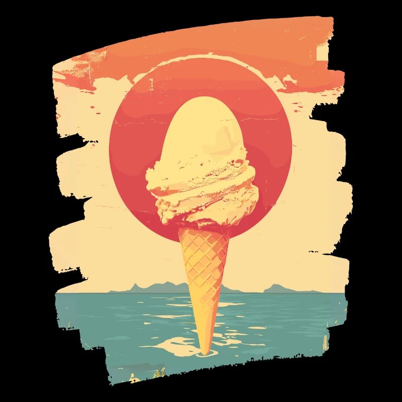 Eis und Eiscreme Kugel