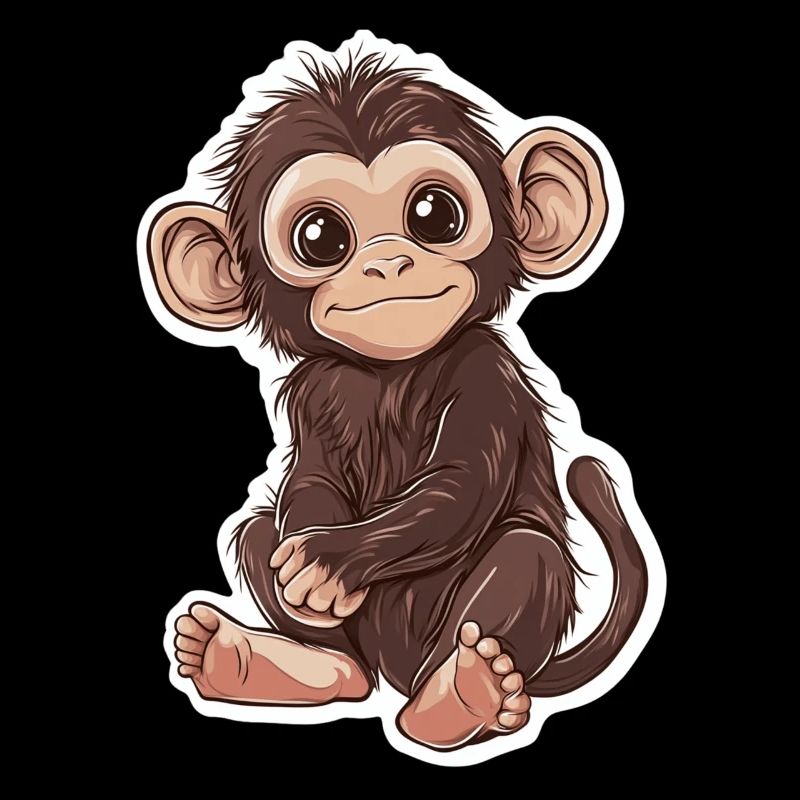 Singe mignon Singe mignon Cadeau pour les fans de singe