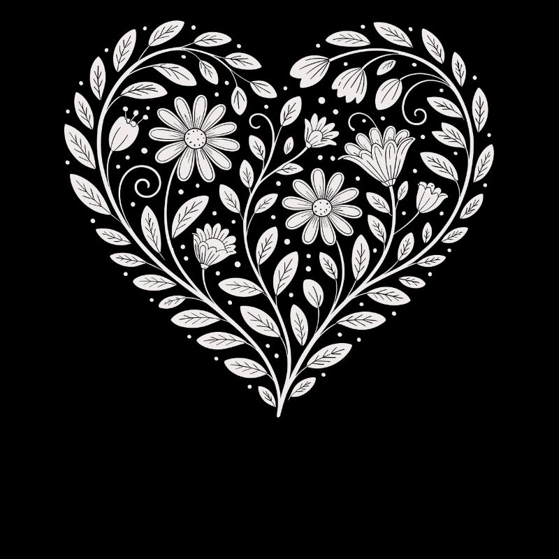 Fleuriste à motifs de cœurs fleuris