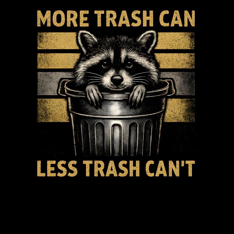 Waschbär Spruch Müll Humor Lustig Geschenkidee