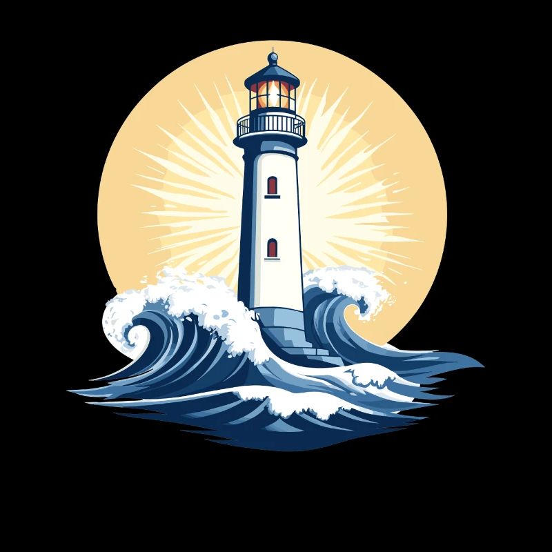 Phare au lever du soleil