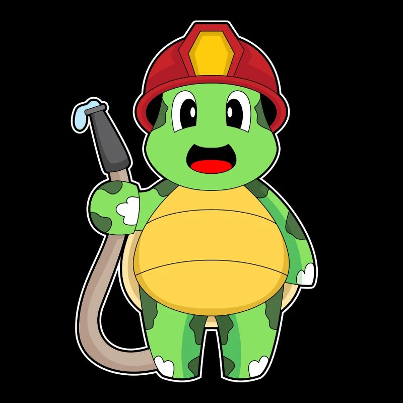 tortue pompier lance à incendie