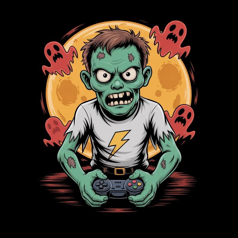Jeu vidéo effrayant de zombies pour Halloween