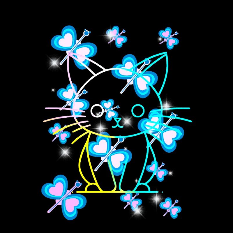 Katze Katzen Retro Kinder