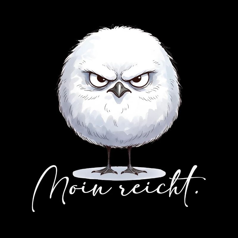 Moin reicht - grimmige runde Möwe