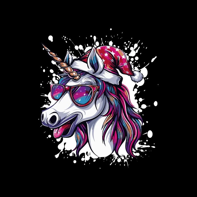 Licorne Noël drôle