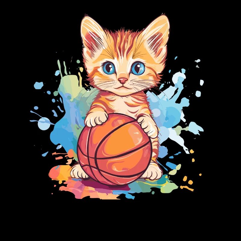 Ballon de chat dans le style du basket-ball
