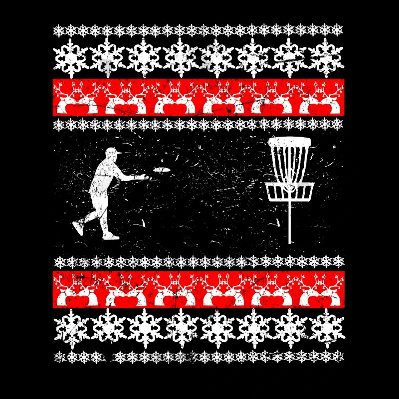 Disc Golf Christmas Snowflakes Artwork