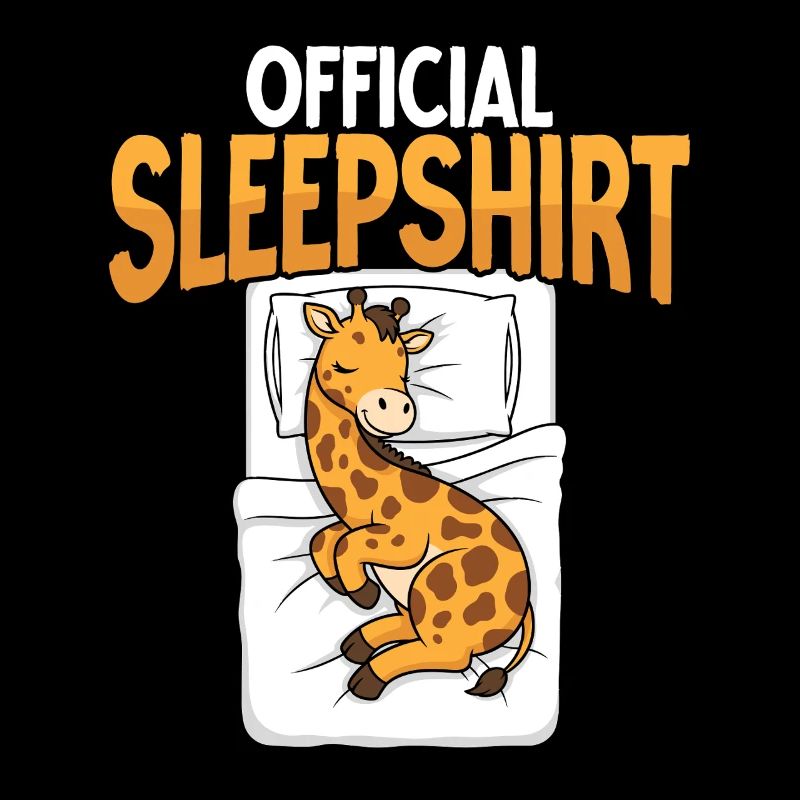 Girafe dans le lit chemise de nuit