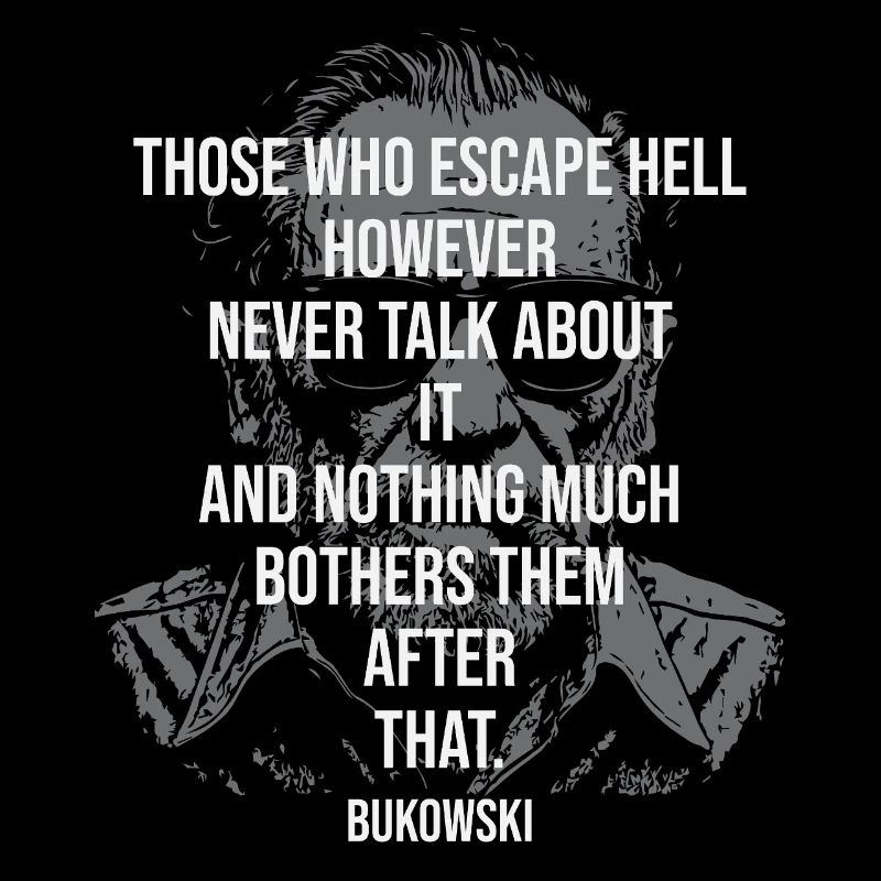 T-shirt Portrait Bukowski Gritty
