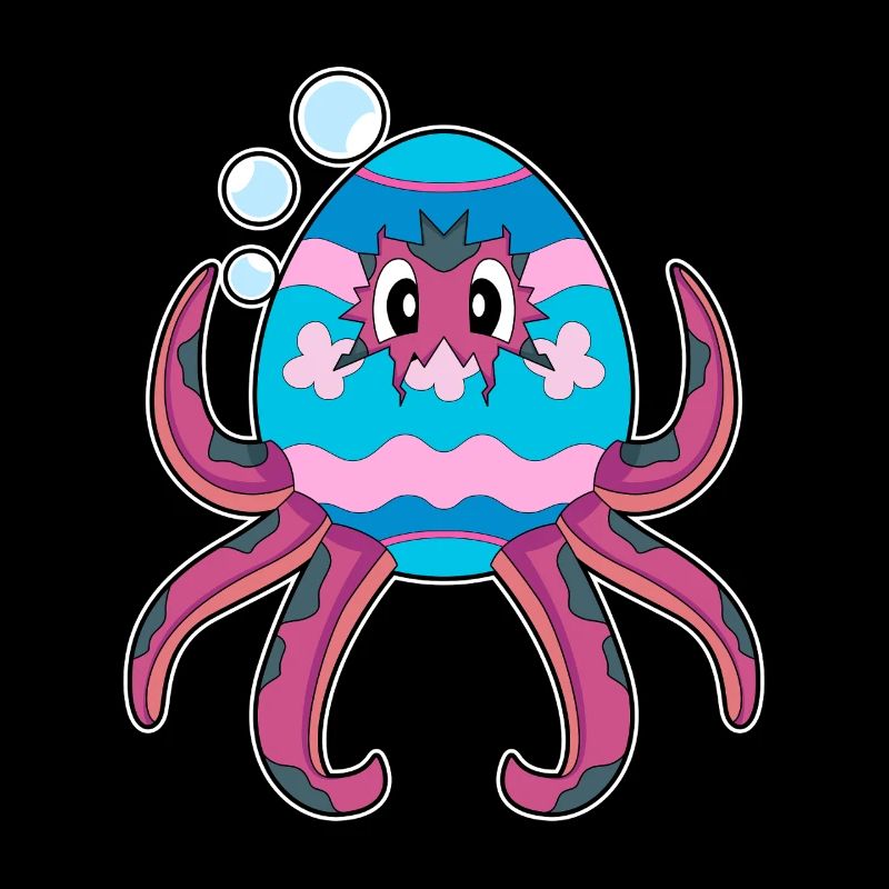 Krake Ostern Osterei