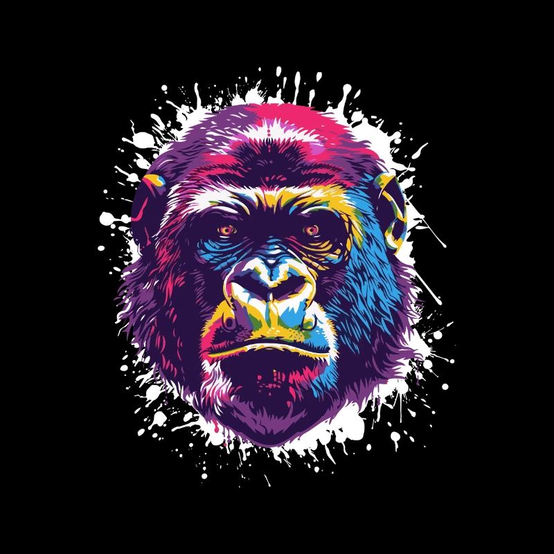 Gorilla Popart Affe Monkey