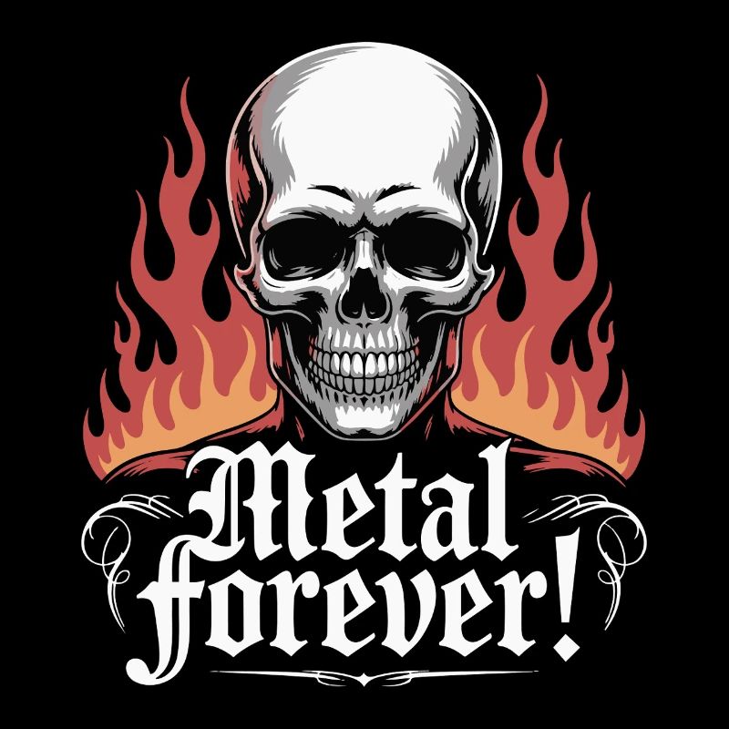 Metal Forever Skull Flame