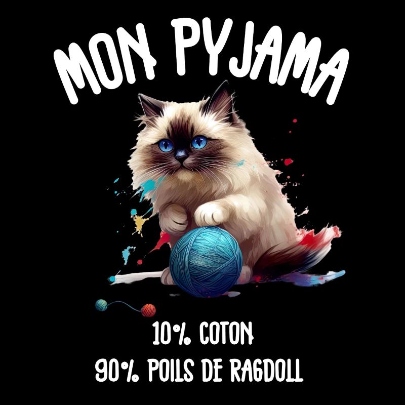 Pyjama Poils de Chat Ragdoll Humour