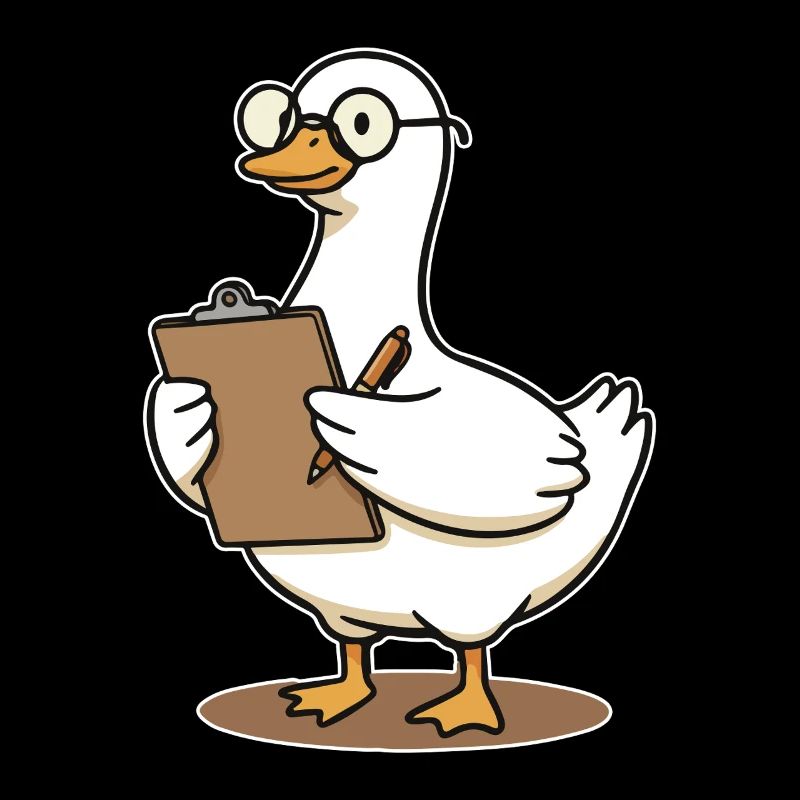 Canard avec des verres Bloc-notes