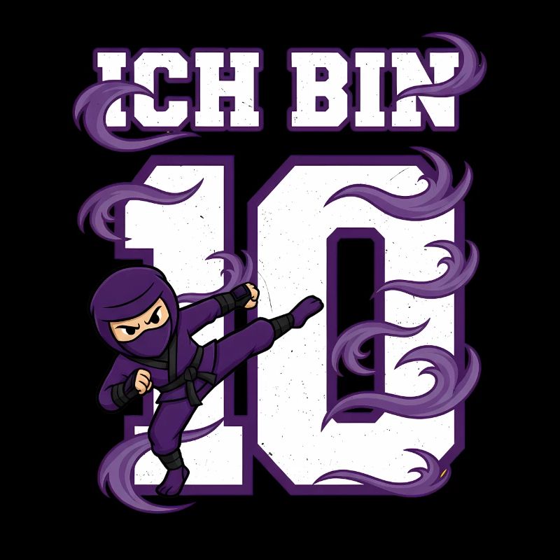 Je suis 10 ninjas 10e anniversaire Violet