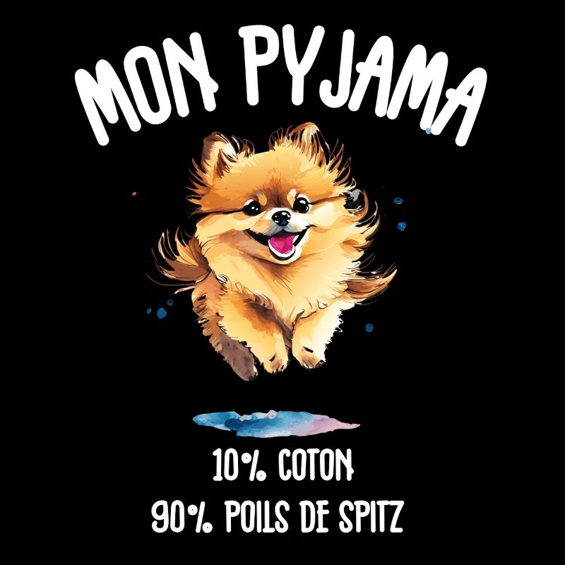 Pyjama Chien Spitz Poméranie Drôle 