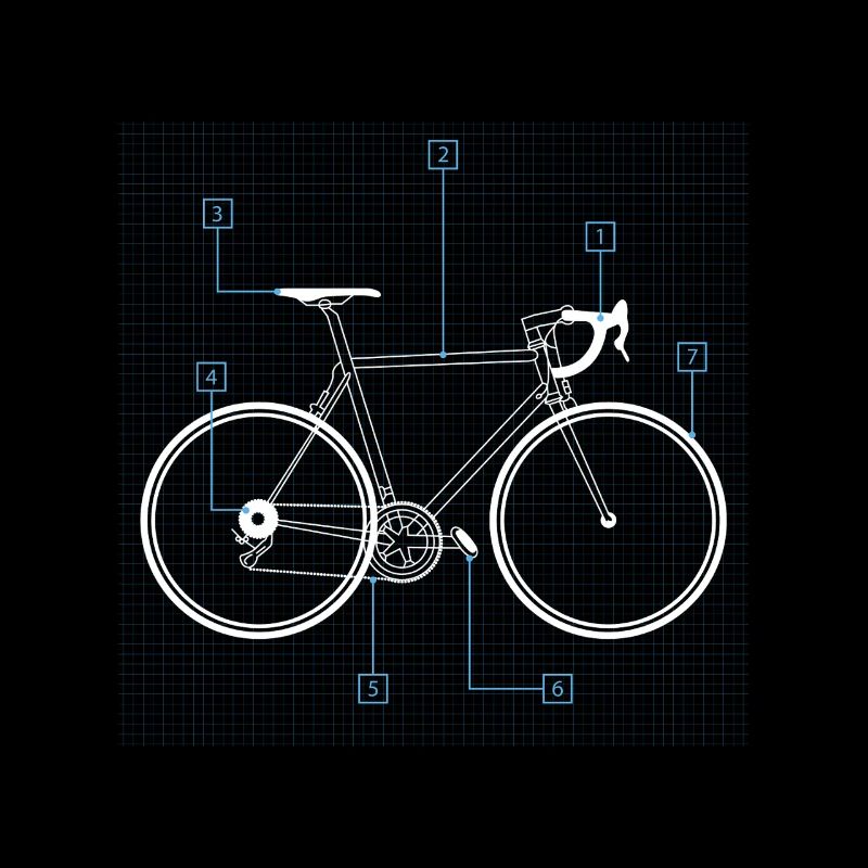Conception vintage de cyclistes de Bicycle Blueprint