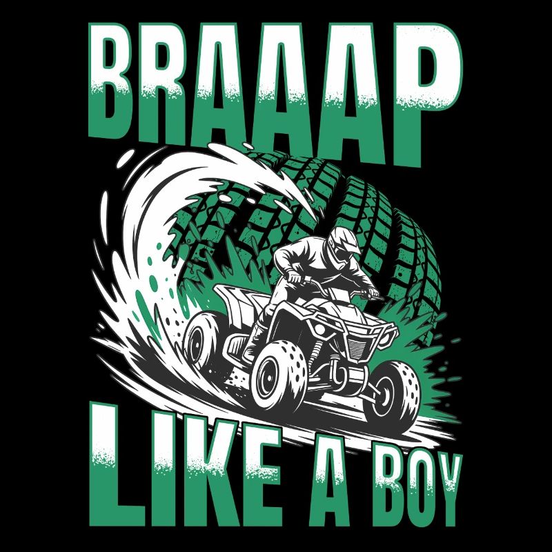 Quad ATV Boy Men Four Wheeler