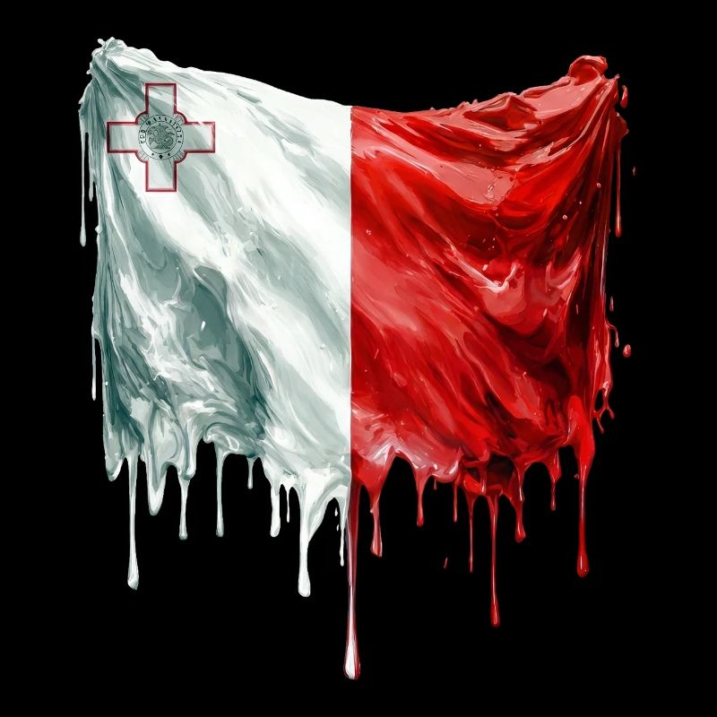 Peinture colorée du drapeau maltais