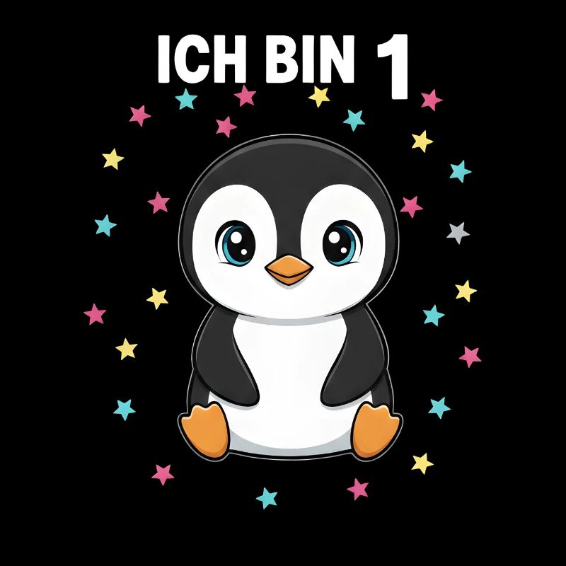 Ich bin 1 - Süßes Pinguin zum 1. Geburtstag