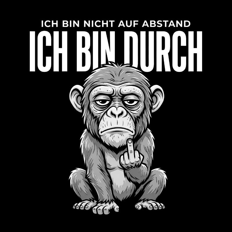 Affe Mittelfinger – Ich bin durch