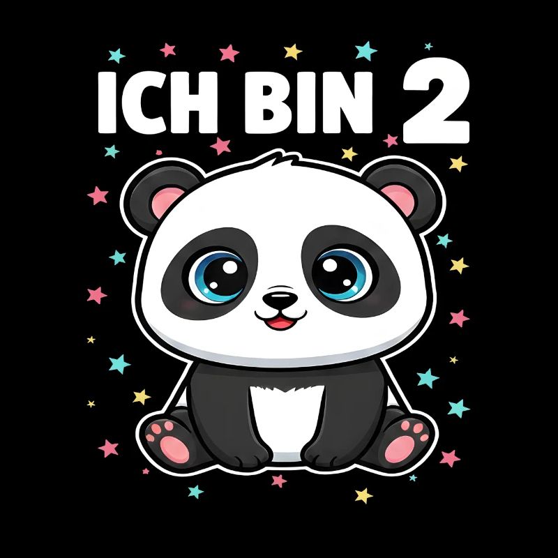 Ich bin 2 - Süßes Panda zum 2. Geburtstag