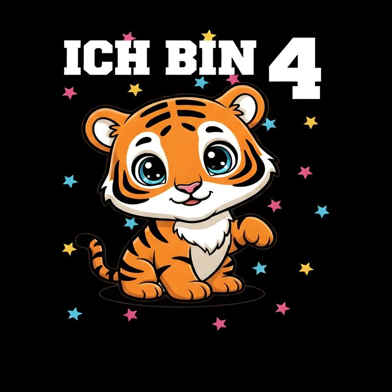 Ich bin 4 - Süßes Tiger zum 4. Geburtstag