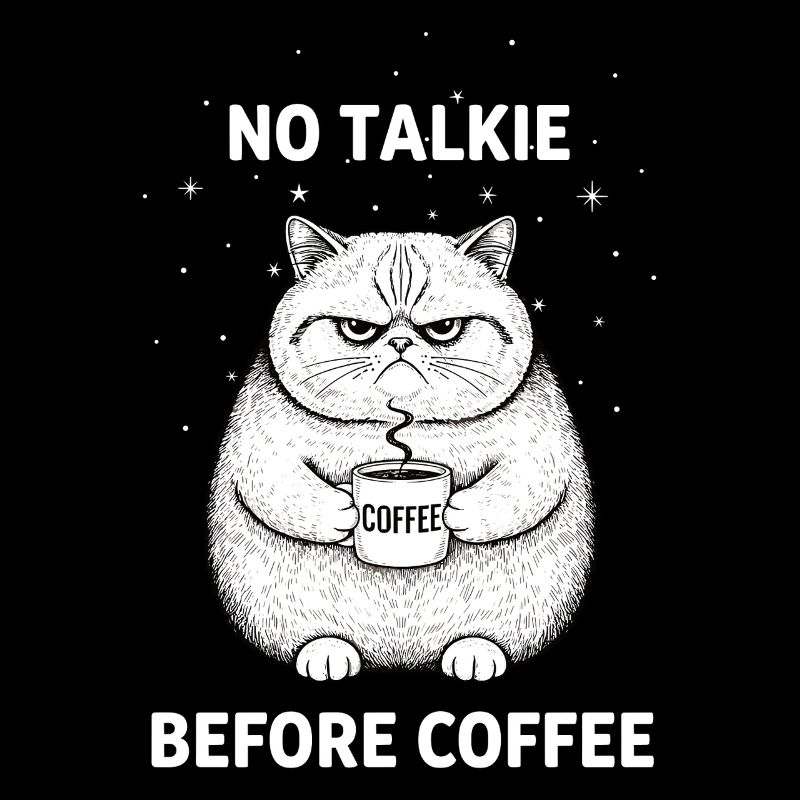 Pas de conversation devant un chat amateur de café