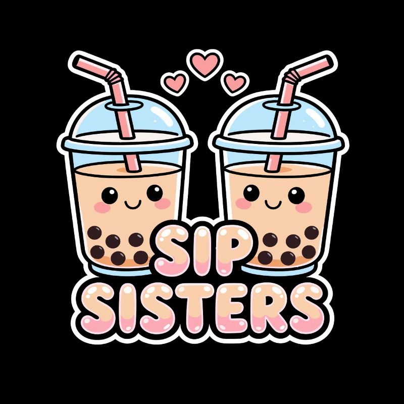 Sip Sisters Boba Tea Süße Bubble Tea Besties
