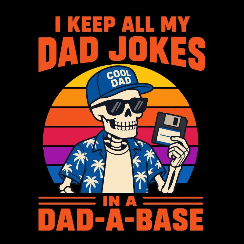 I Keep All My Dad Jokes in A Dad-a-Base Skeleton 