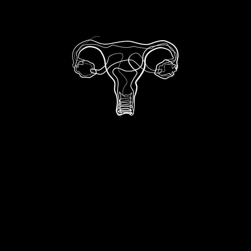 Gebärmutter - one line drawing