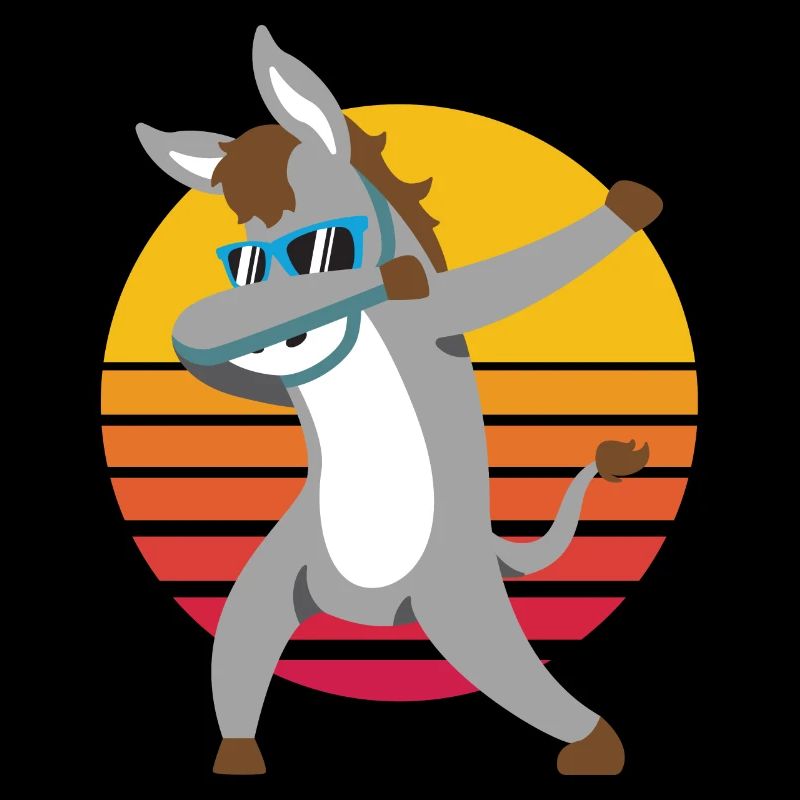 Dabbing Donkey Esel Dab Retro Dapping Esel