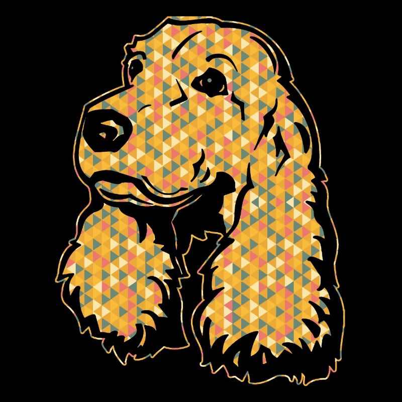 Cocker Spaniel geometrische Hemden