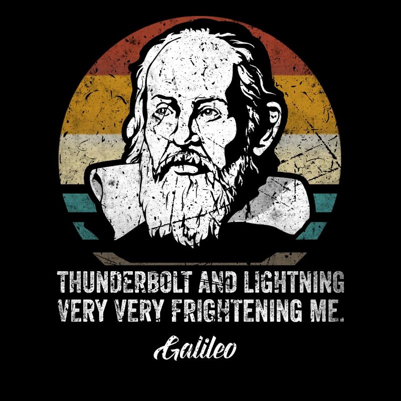Thunderbolt lightning Galileo Philosopher Physics