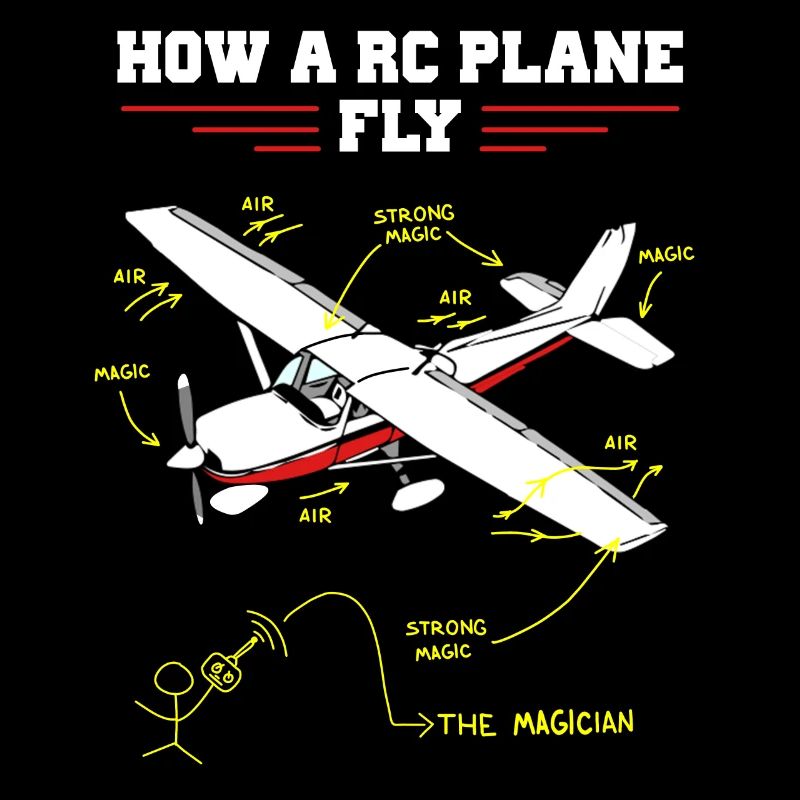 RC Plane Remote Controlled Model Funny Diagram