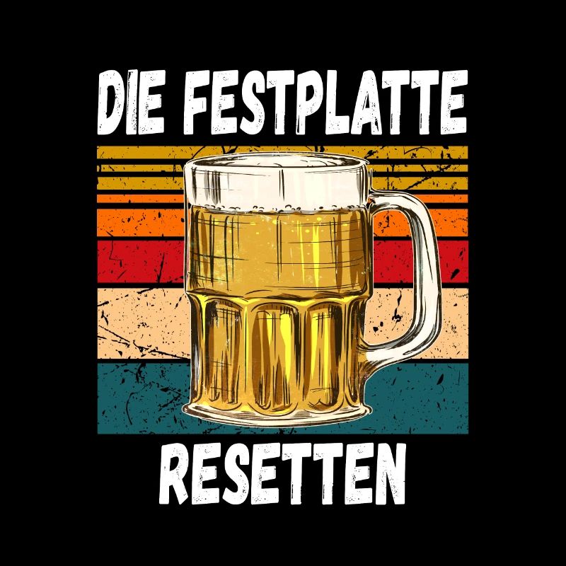 Die Festplatte Resetten witziger Trinkspruch